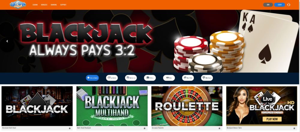 bigspin casino games