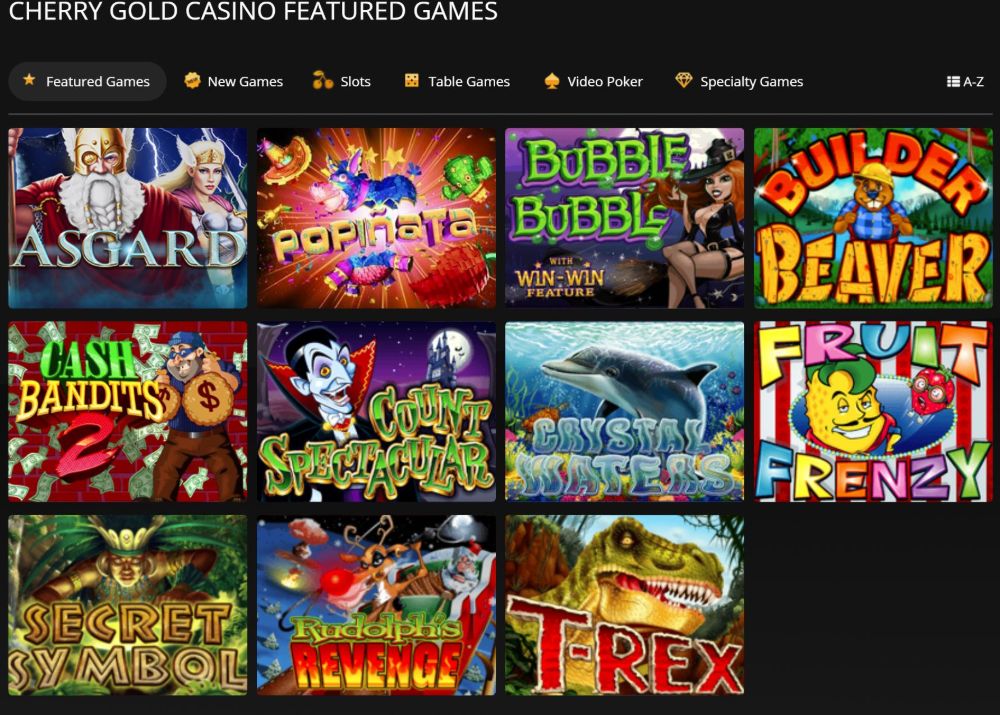 cherry gold casino games