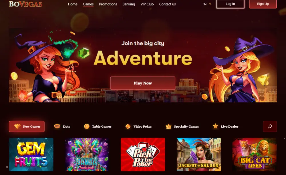 bovegas casino web page