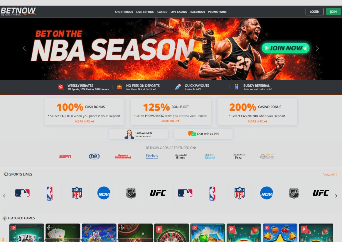 BetNow Interface 2026