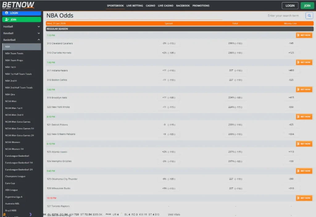 BetNow sportsbook on desktop and phone
