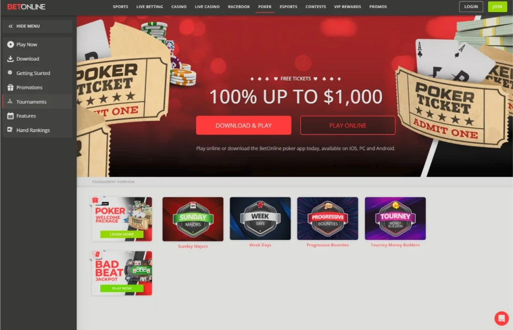BetOnline poker room