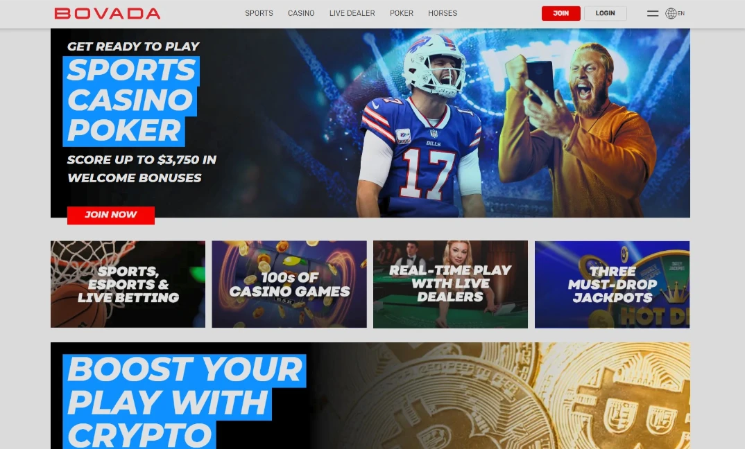 Bovada Homepage 2026