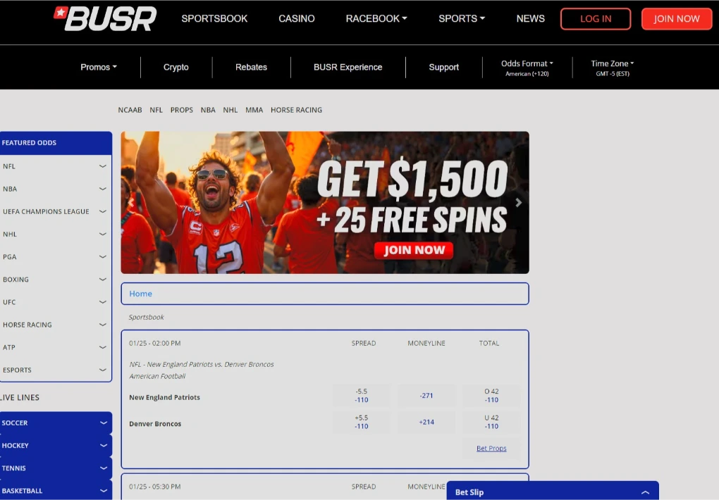 BUSR Sportsbook Interface