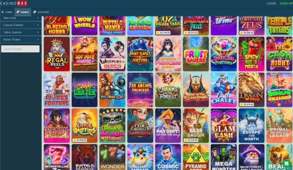 Casino Max casino lobby