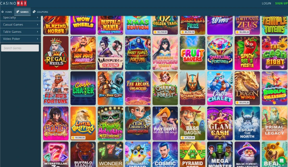 Casino Max Interface 2026