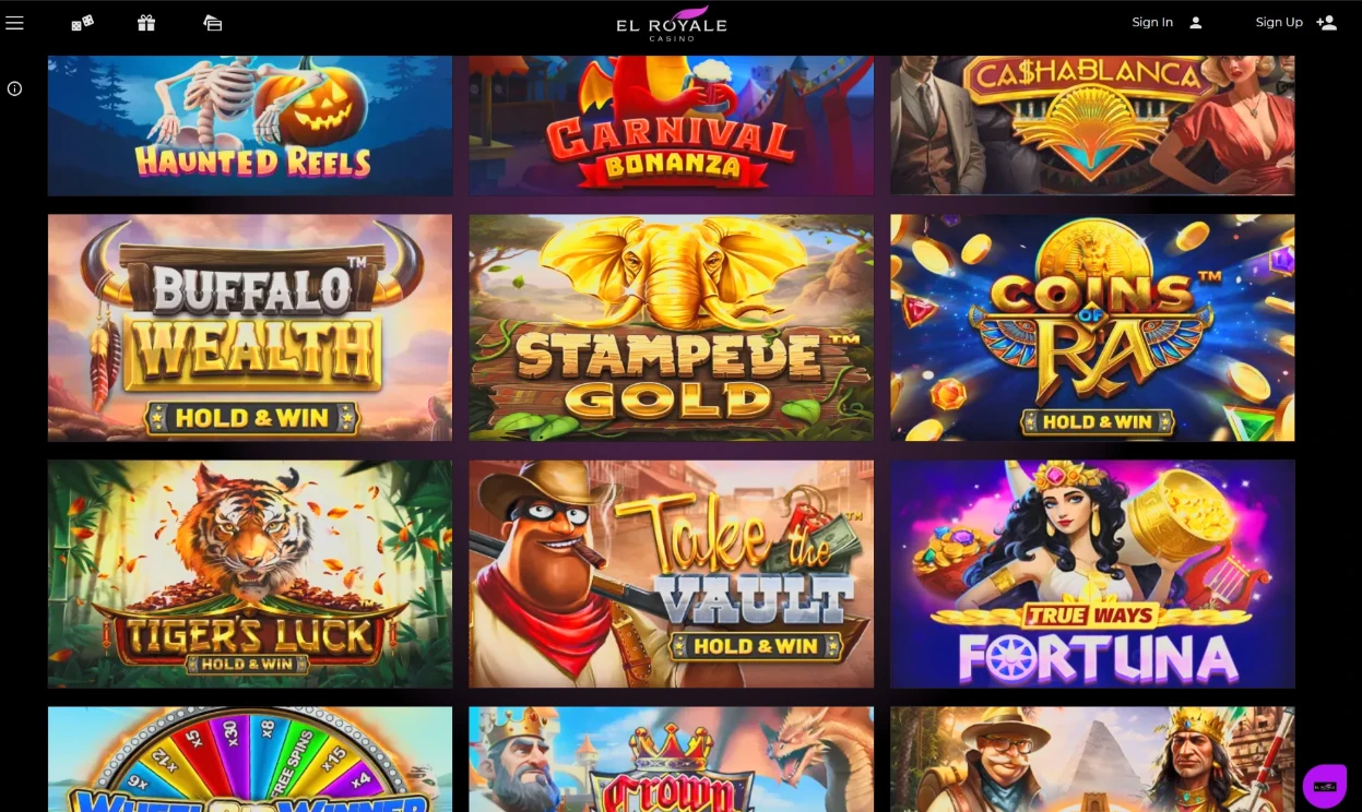 El Royale Slot Selection