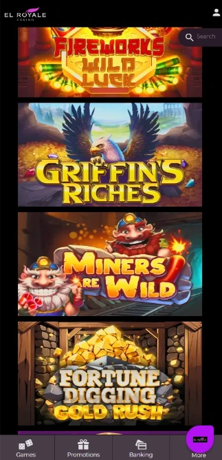 El Royale Mobile Interface