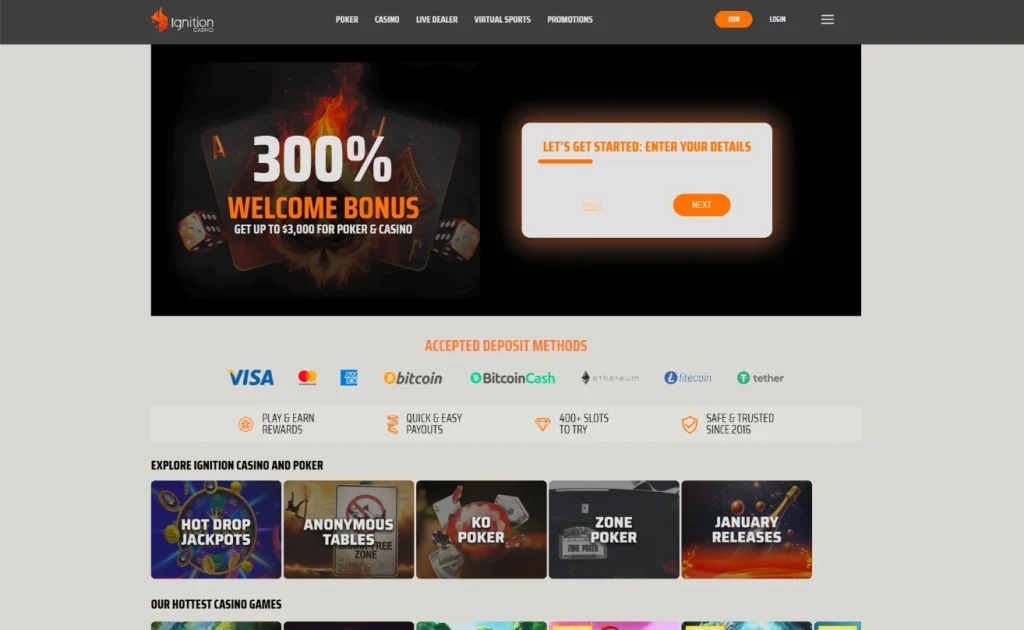 Ignition lobby on desktop and phone