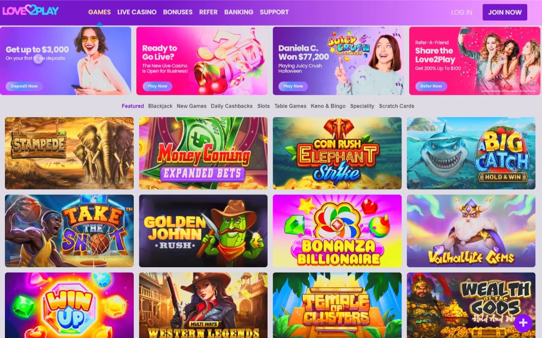 Love2Play PWA Interface