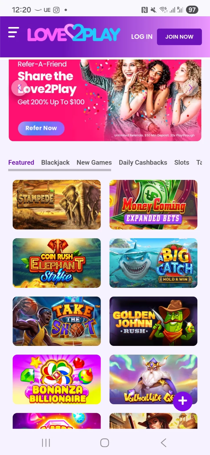 Love2Play Mobile App