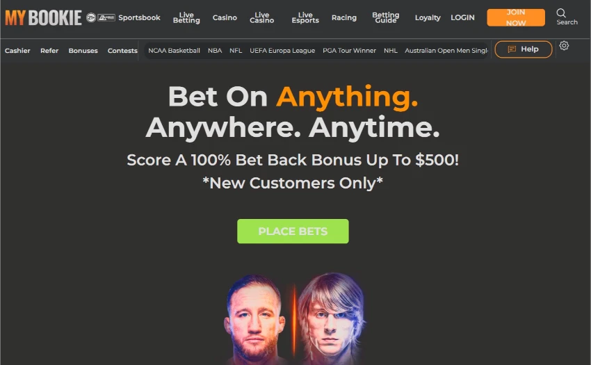 MyBookie Homepage 2026