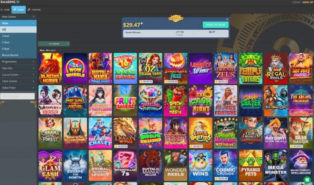 Roaring 21 slot games