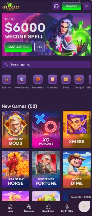 Shazam Mobile Casino App