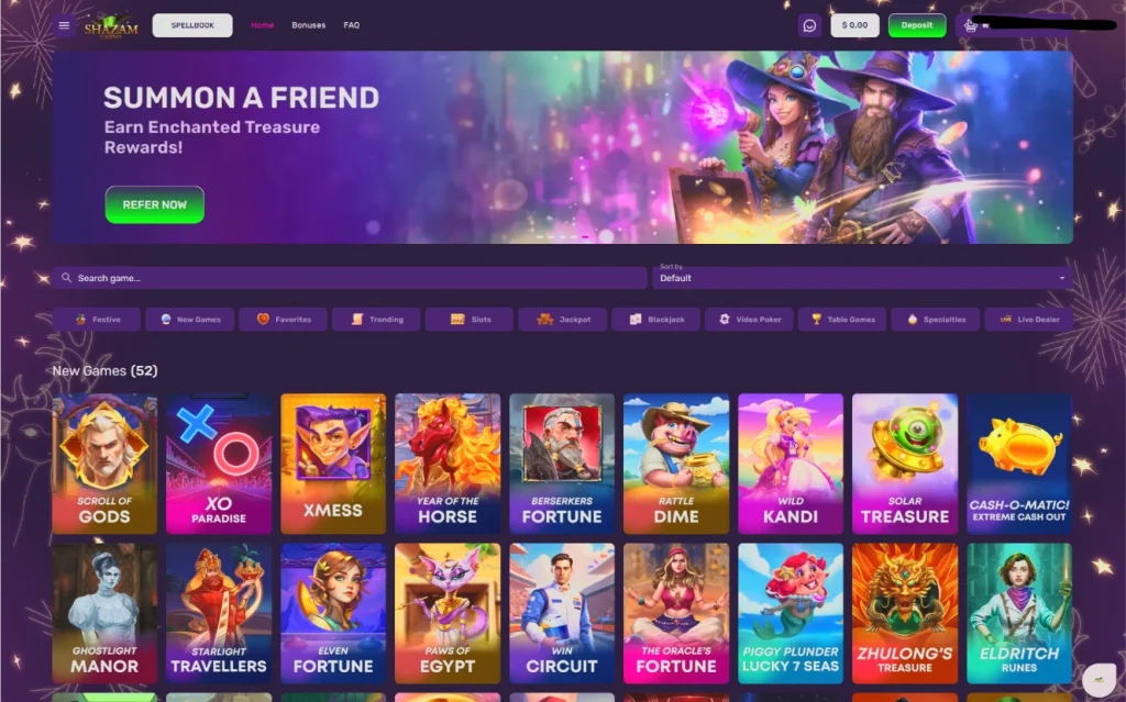 Shazam lobby on desktop and phone