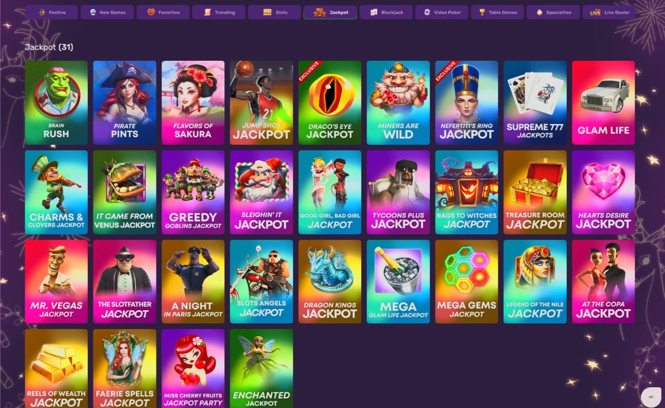 Shazam Progressive Jackpots