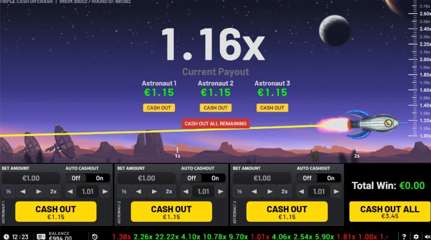 triple cash or crash