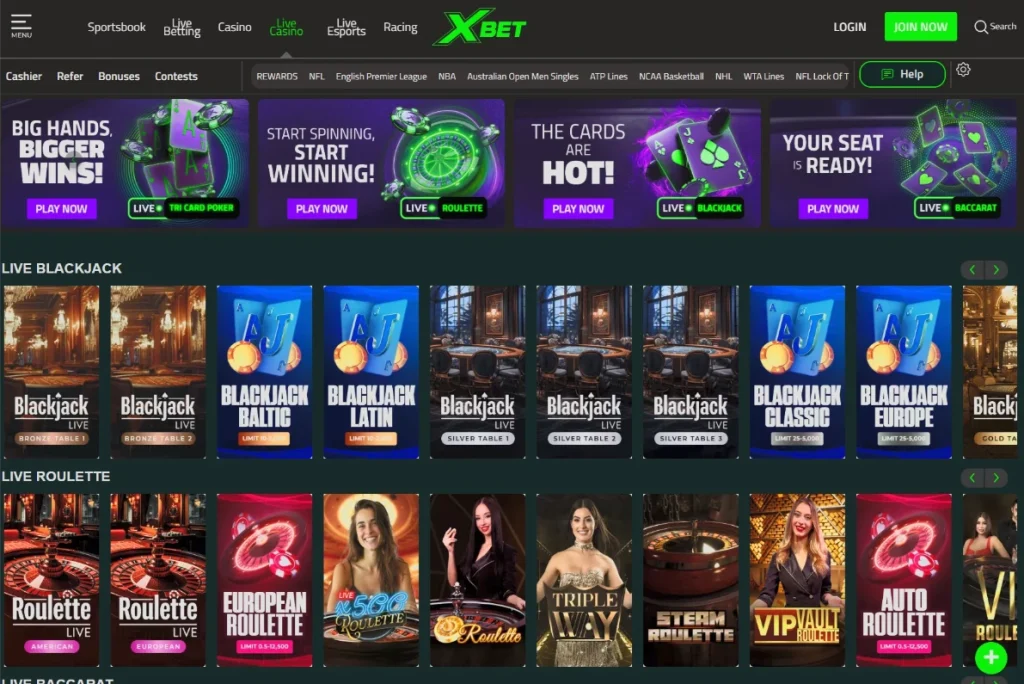 XBet live casino
