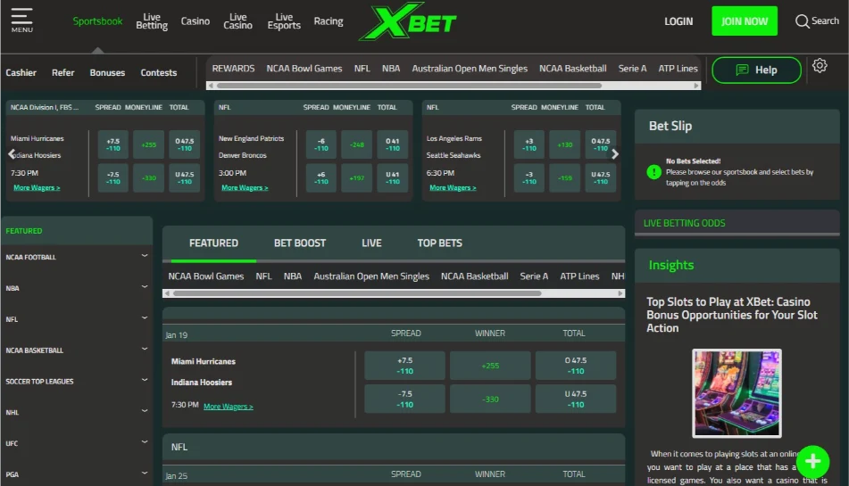 XBet Desktop Interface